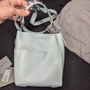 All saints mint small bucket two-way handbag
